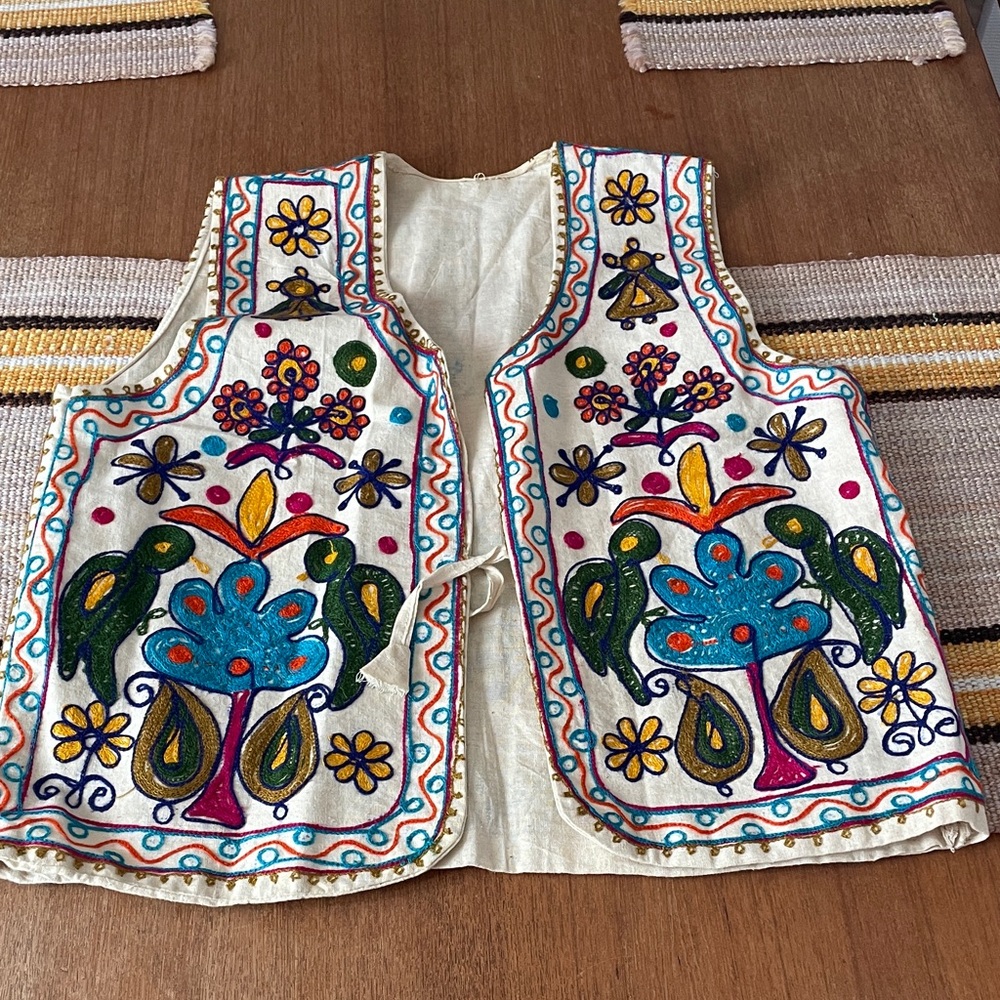 Embroidered Floral Vest